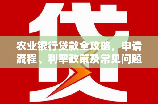 北京农业银行贷款全攻略，申请流程、利率政策及常见问题解析