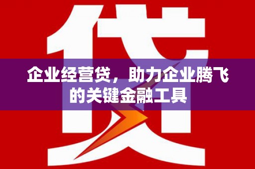 北京企业经营贷，助力企业腾飞的关键金融工具