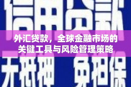北京外汇贷款，全球金融市场的关键工具与风险管理策略