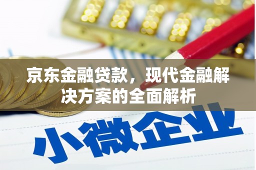 北京京东金融贷款，现代金融解决方案的全面解析