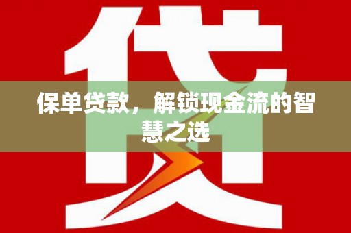 北京保单贷款，解锁现金流的智慧之选