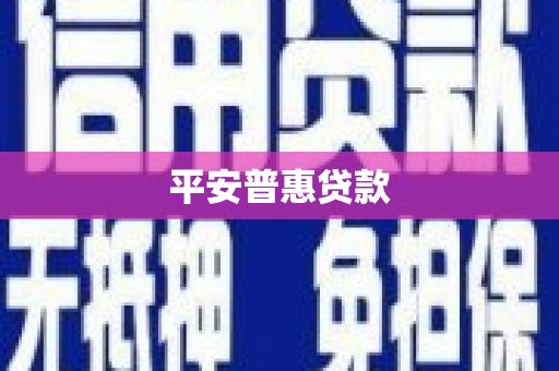 北京平安普惠贷款