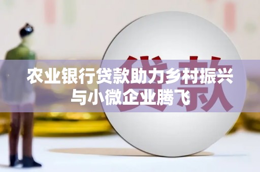 北京农业银行贷款助力乡村振兴与小微企业腾飞